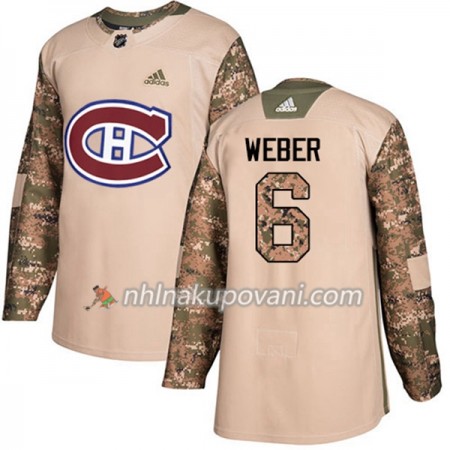 Montreal Canadiens Dresy Shea Weber 6 Adidas 2017-2018 Camo Veterans Day Practice Authentic - Pánské
